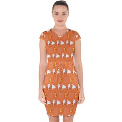 Halloween Capsleeve Drawstring Dress  by Sparkle