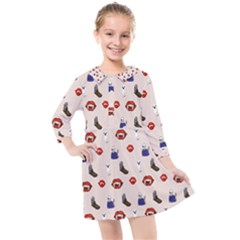 Halloween Kids  Quarter Sleeve Shirt Dress by Sparkle