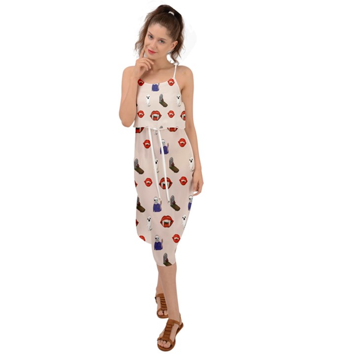 Halloween Waist Tie Cover Up Chiffon Dress