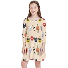 Halloween Kids  Quarter Sleeve Skater Dress by Sparkle