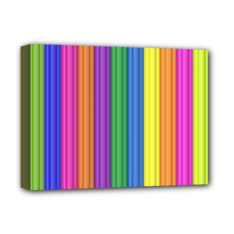 Colorful Spongestrips Deluxe Canvas 16  X 12  (stretched)  by Sparkle