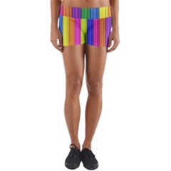 Colorful Spongestrips Yoga Shorts by Sparkle