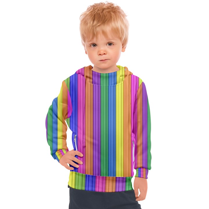 Colorful Spongestrips Kids  Hooded Pullover