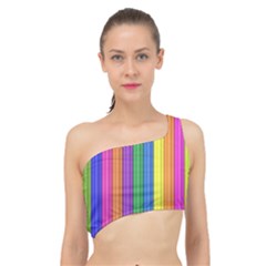 Colorful Spongestrips Spliced Up Bikini Top 