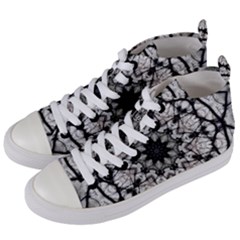 Evil Mandala  Women s Mid-top Canvas Sneakers by MRNStudios