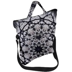 Evil Mandala  Fold Over Handle Tote Bag by MRNStudios