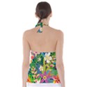 Colorful Floral Pattern Babydoll Tankini Top View2