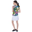 Colorful Floral Pattern Women s Sleeveless Sports Top View2