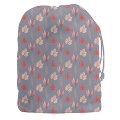 Auntumn Pretty Leaves Pattern Drawstring Pouch (3xl) by designsbymallika