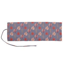 Auntumn Pretty Leaves Pattern Roll Up Canvas Pencil Holder (m) by designsbymallika