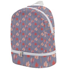 Auntumn Pretty Leaves Pattern Zip Bottom Backpack by designsbymallika