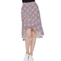 Auntumn Pretty Leaves Pattern Frill Hi Low Chiffon Skirt View1