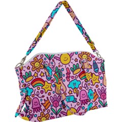 Colourful Funny Pattern Canvas Crossbody Bag by designsbymallika