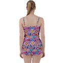 Colourful Funny Pattern Tie Front Two Piece Tankini View2