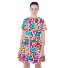 Colourful Funny Pattern Sailor Dress by designsbymallika