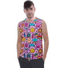 Colourful Funny Pattern Men s Regular Tank Top by designsbymallika