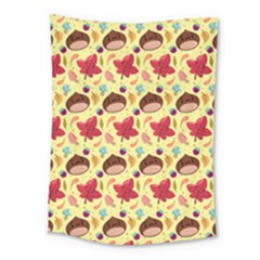 Cute Leaf Pattern Medium Tapestry by designsbymallika