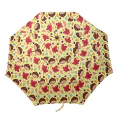 Cute Leaf Pattern Folding Umbrellas by designsbymallika