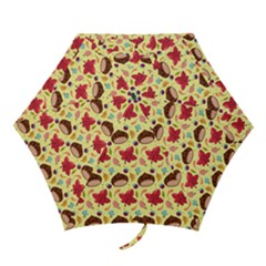 Cute Leaf Pattern Mini Folding Umbrellas by designsbymallika