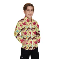 Cute Leaf Pattern Kids  Windbreaker by designsbymallika