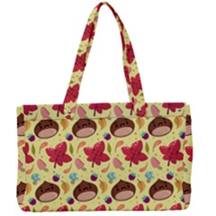 Cute Leaf Pattern Canvas Work Bag by designsbymallika