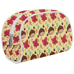 Cute Leaf Pattern Makeup Case (medium) by designsbymallika