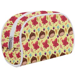 Cute Leaf Pattern Makeup Case (large) by designsbymallika