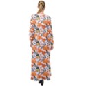 Black Orange Autumn Leaves Pattern Maxi Chiffon Beach Wrap View2