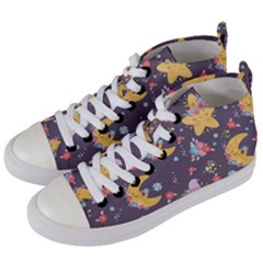 Goodnight Women s Mid-top Canvas Sneakers by designsbymallika