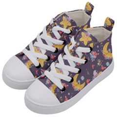 Goodnight Kids  Mid-top Canvas Sneakers by designsbymallika