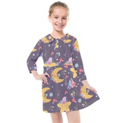 Goodnight Kids  Quarter Sleeve Shirt Dress by designsbymallika