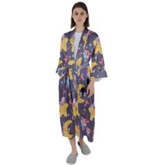 Goodnight Maxi Satin Kimono by designsbymallika