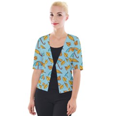 New Season Umbrella Cropped Button Cardigan by designsbymallika