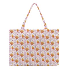 Orange Pink Tree Pattern Medium Tote Bag by designsbymallika