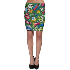 Cartoon Pattern Bodycon Skirt by designsbymallika