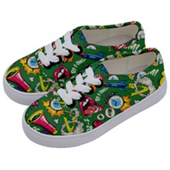 Cartoon Pattern Kids  Classic Low Top Sneakers by designsbymallika