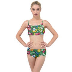 Cartoon Pattern Layered Top Bikini Set by designsbymallika