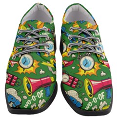 Cartoon Pattern Women Heeled Oxford Shoes by designsbymallika