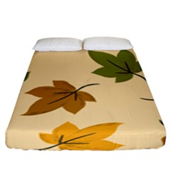 Autumn Leaves Fitted Sheet (king Size) by DithersDesigns