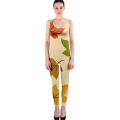 Autumn Leaves One Piece Catsuit by DithersDesigns