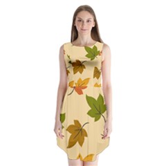 Autumn Leaves Sleeveless Chiffon Dress   by DithersDesigns