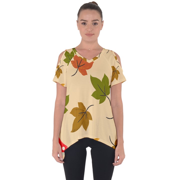 Autumn Leaves Cut Out Side Drop Tee