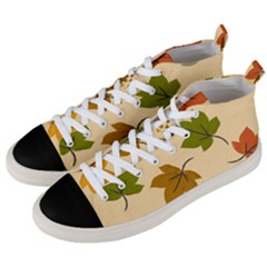 Autumn Leaves Men s Mid-top Canvas Sneakers by DithersDesigns