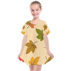 Autumn Leaves Kids  Smock Dress