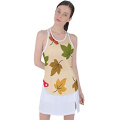 Autumn Leaves Racer Back Mesh Tank Top by DithersDesigns