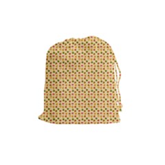 Autumn Leaves Tile Drawstring Pouch (medium)