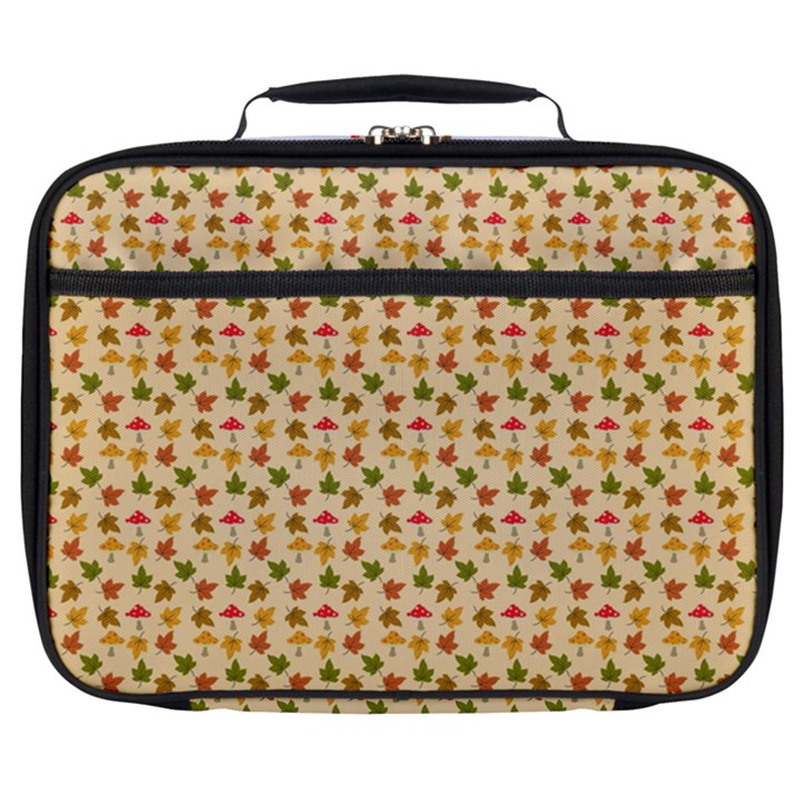 Autumn Leaves Tile Full Print Lunch Bag