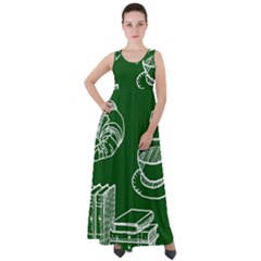 Books And Baked Goods Pattern Empire Waist Velour Maxi Dress by DithersDesigns