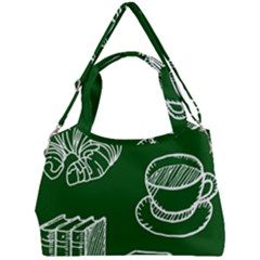 Books And Baked Goods Pattern Double Compartment Shoulder Bag by DithersDesigns