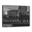 Sunset Coastal Urban Scene, Montevideo, Uruguay Canvas 16  x 12  (Stretched) View1